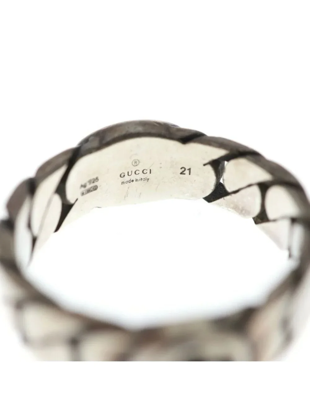 Gucci Interlocking Chain Ring Silver